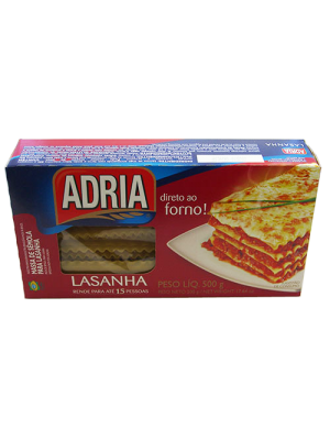 Massa p/ Lasanha  500g  ADRIA  