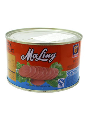 MALING PORK LUNCHEON MEAT 397G ( ROUND)