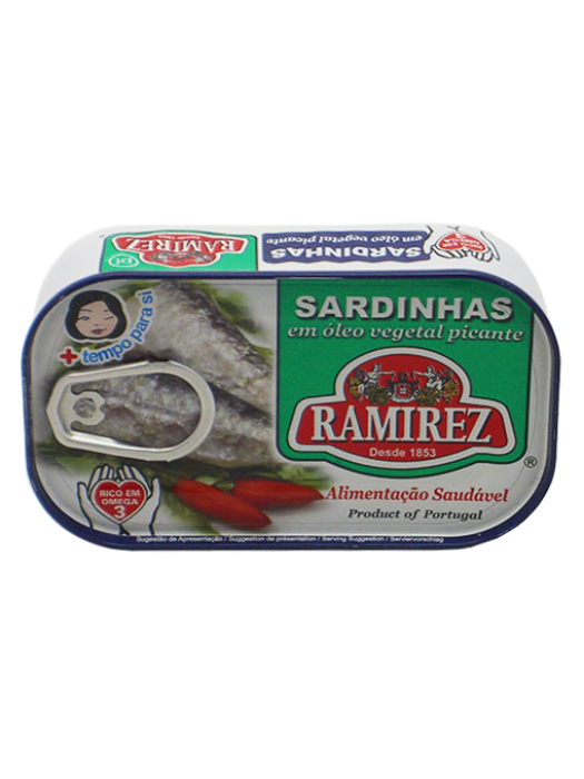 RAMIREZ SARDINHA EM ÓLEO VEGETAL PICANTE 125G